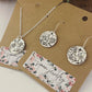 Love Precious Flower Necklace and Earring Set (Circle)