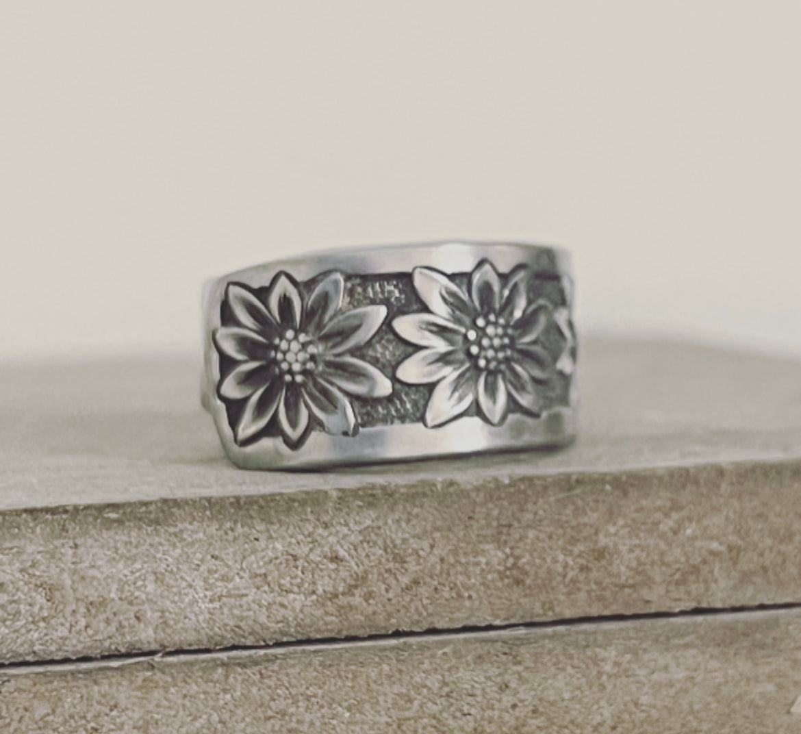 Sunflower Spoon Ring