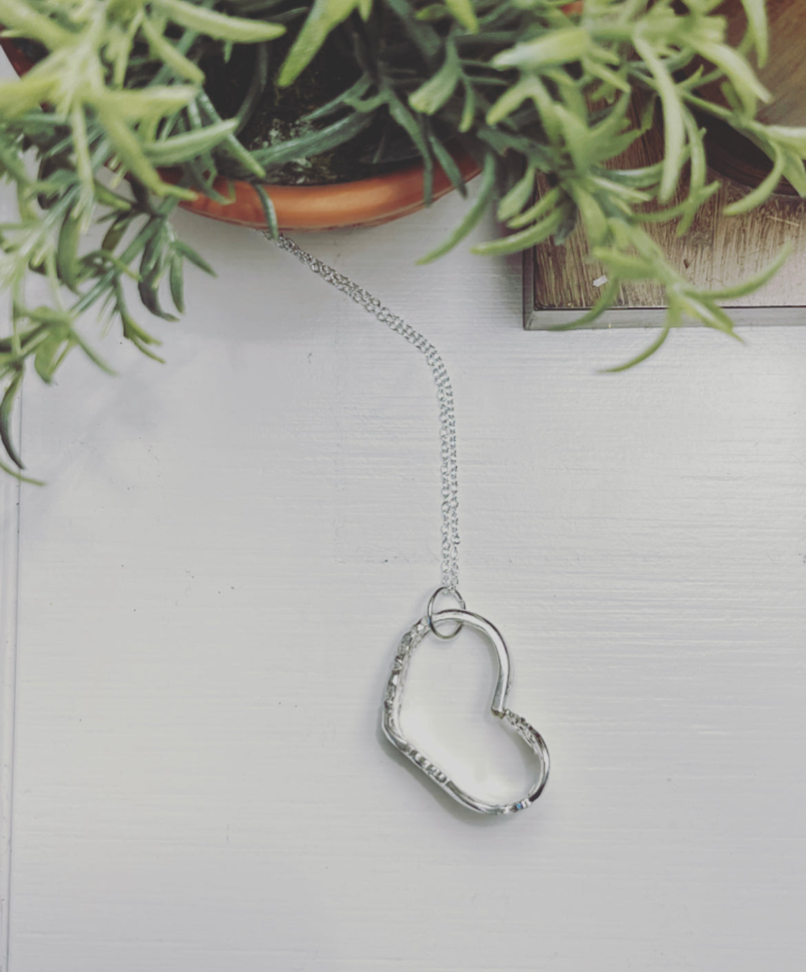 Personalized Floating Heart Necklace