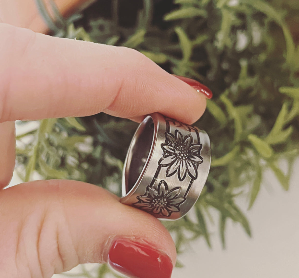 Sunflower Spoon Ring-Back