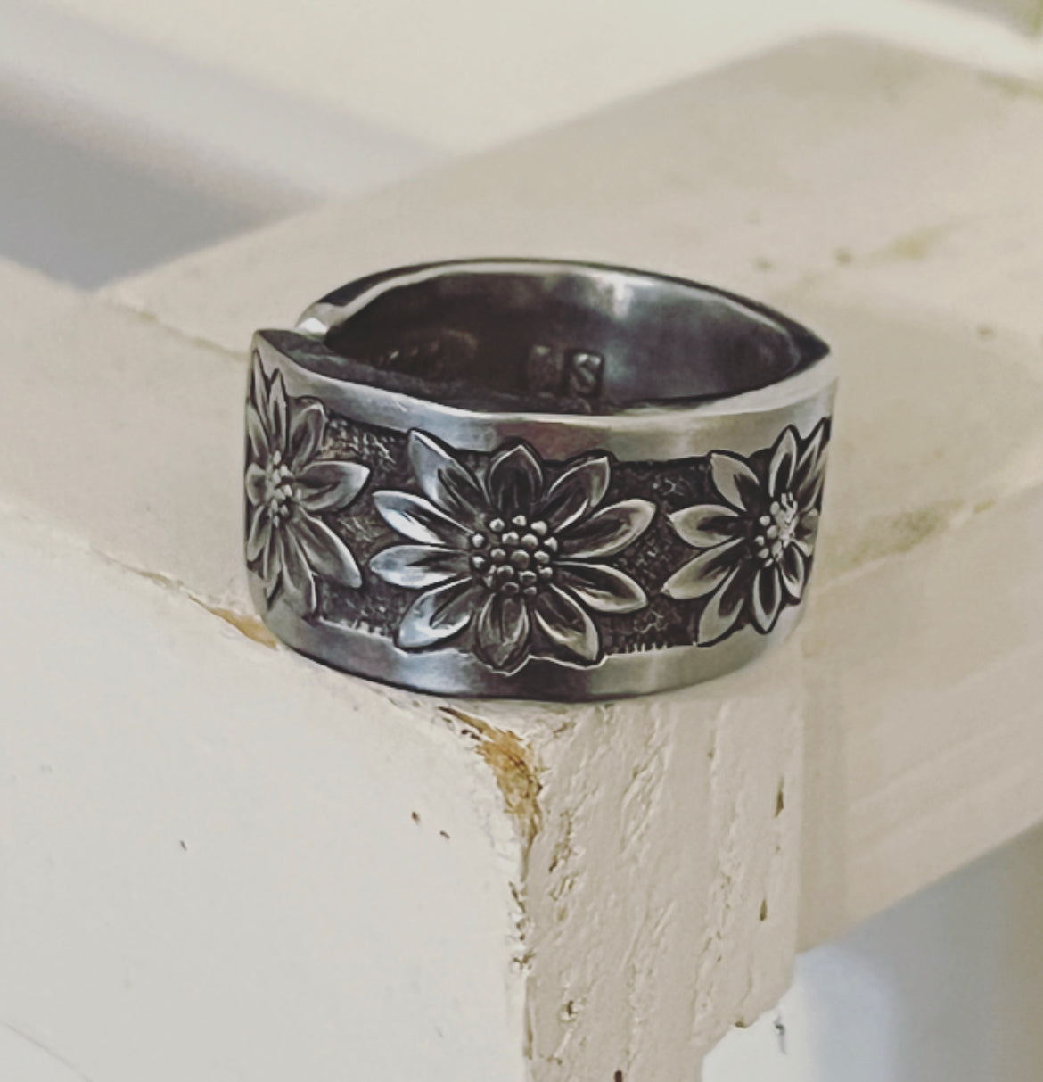 Sunflower Spoon Ring