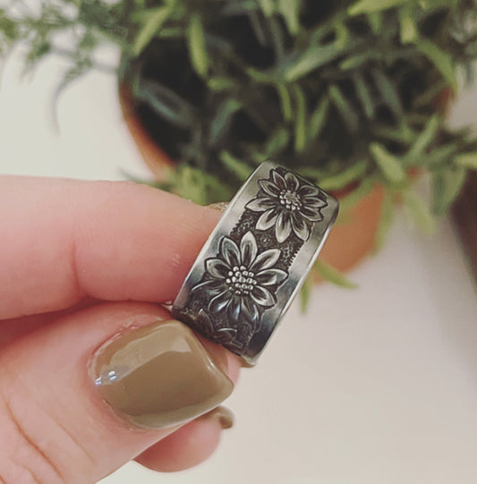 Sunflower Spoon Ring