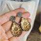 Sunflower Bliss: Upcycled Vintage Tray Earrings