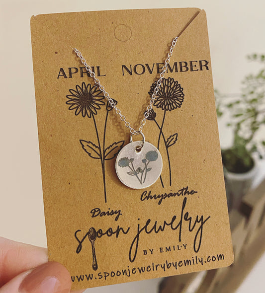 Custom Birth Month Bouquet Spoon Jewelry