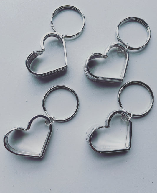 Personalized Floating Heart Keychain