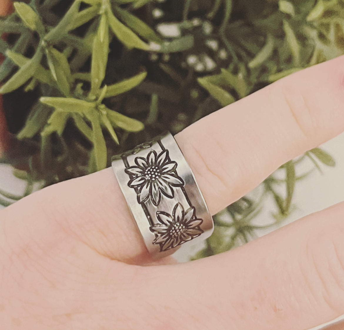 Sunflower Spoon Ring-Back