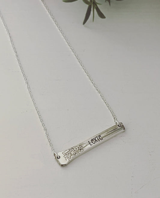 Custom Name Bar Necklace