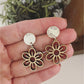 Wooden Daisy Earrings