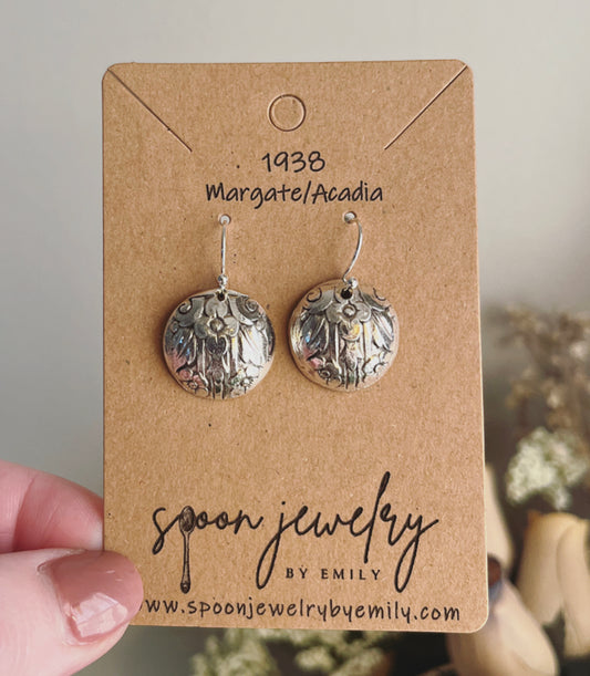 Margate/Acadia 1938 Knife Handle Domed Earrings