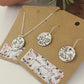 Love Precious Flower Necklace and Earring Set (Circle)