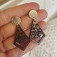 April Showers, May Flowers Wooden Earrings