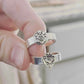 Fork Tine Ring Wedding Set