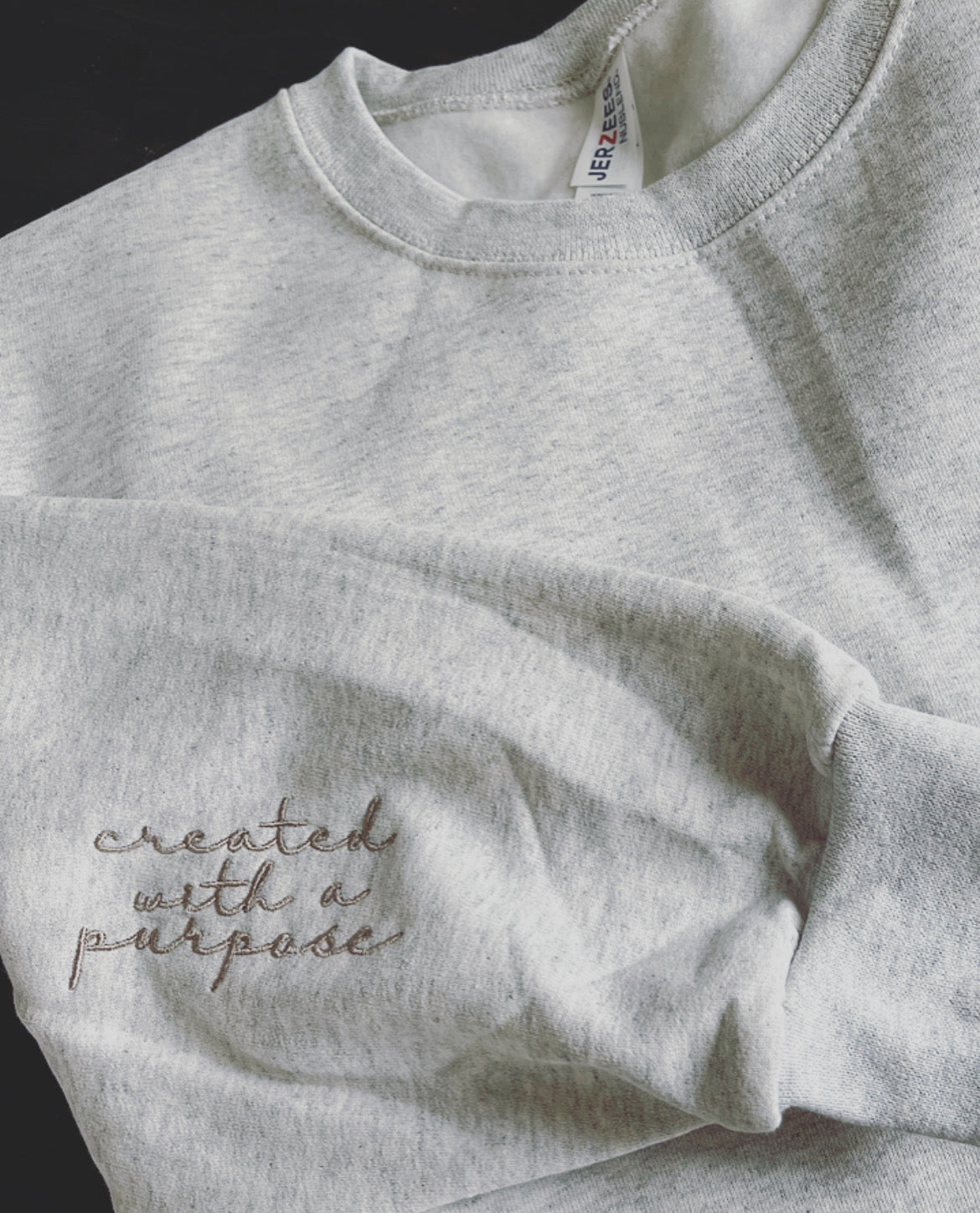 Created with a Purpose Embroidered Sweatshirt with Heart