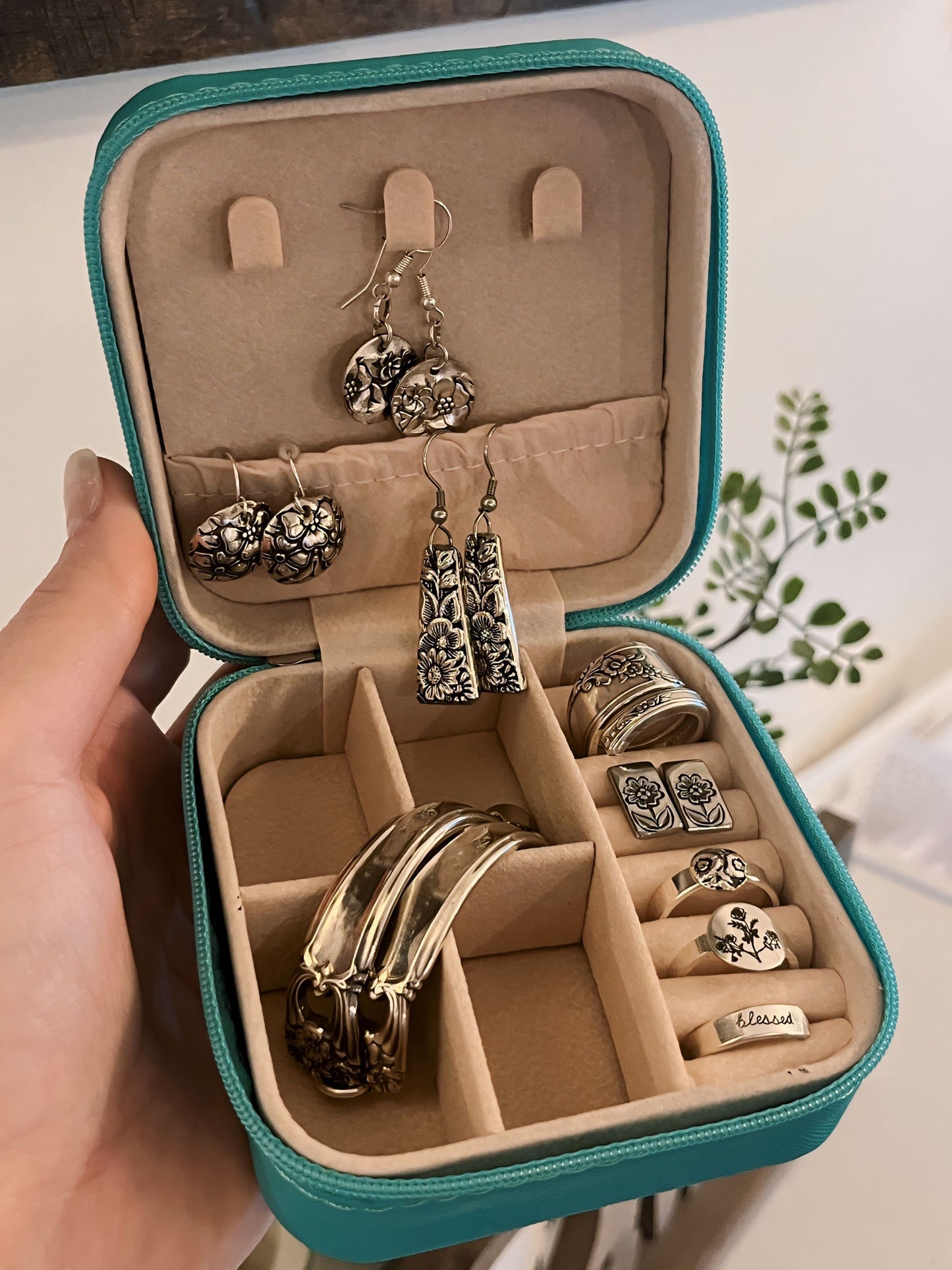 “She is More Precious Than Rubies” Customized Portable Travel Mini Jewelry Box