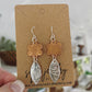 Copper Blossom Drop Earrings