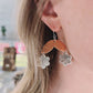 Copper Petal and Silver Bloom Earrings