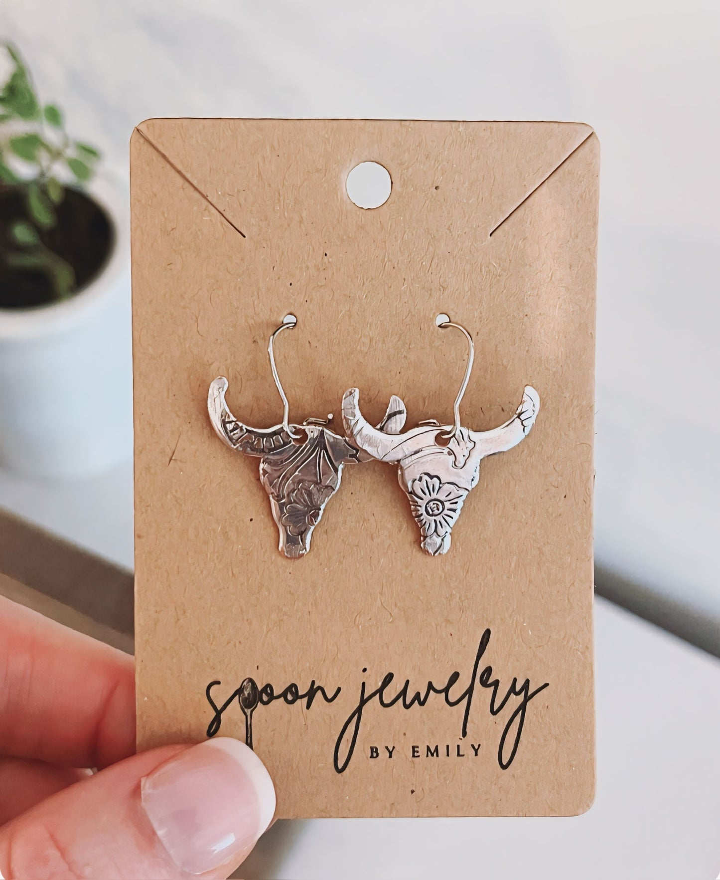 Longhorn Earrings and Necklace Set