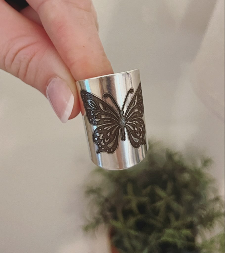 Handmade Butterfly Spoon Ring