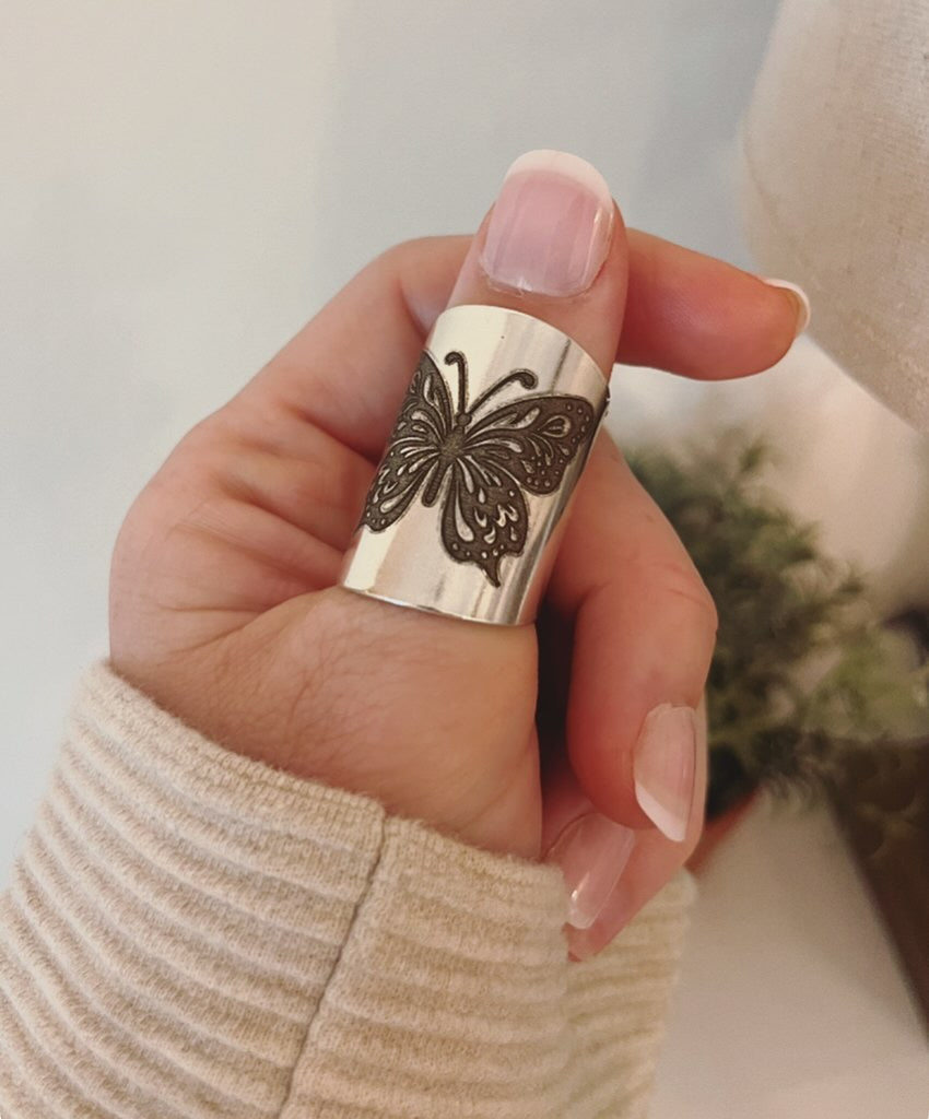 Handmade Butterfly Spoon Ring