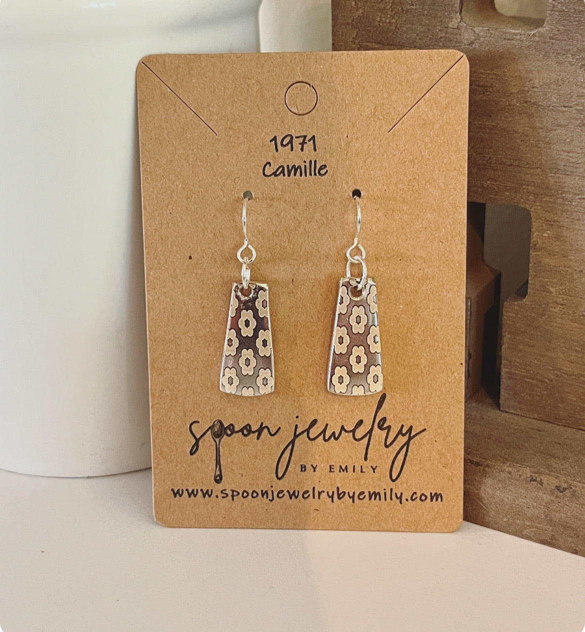 Dainty Flower Power Spoon Earrings