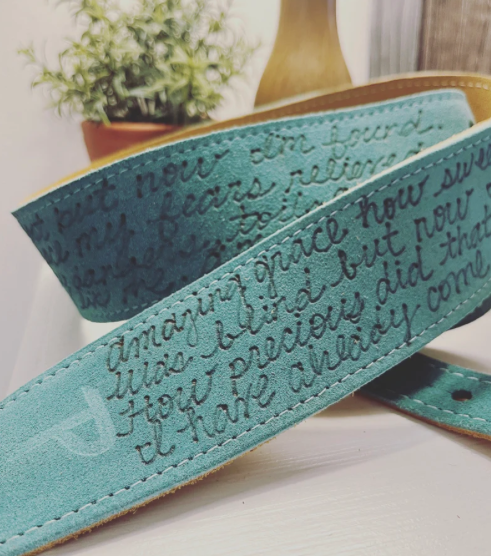 Custom Guitar Strap-Teal