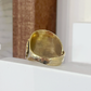 Leafy Brass Spoon Ring