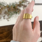 Leafy Brass Spoon Ring