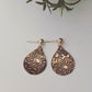 Floral Copper Earrings-Hand Embossed