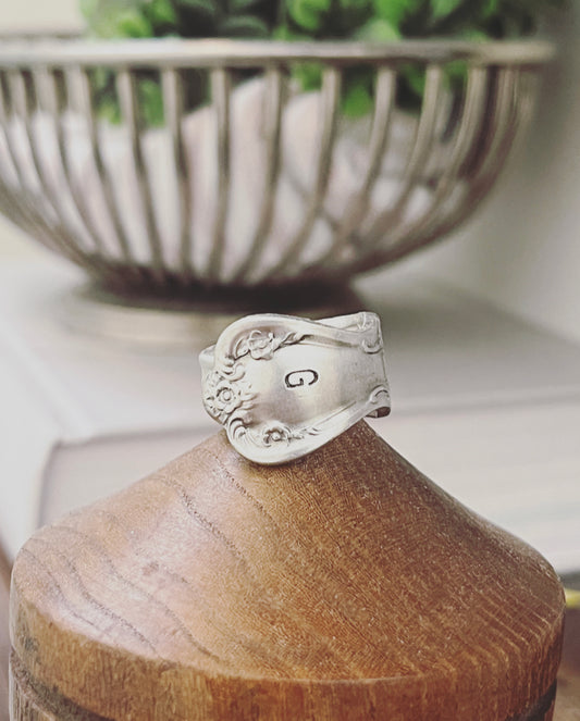 Monogram Spoon Ring