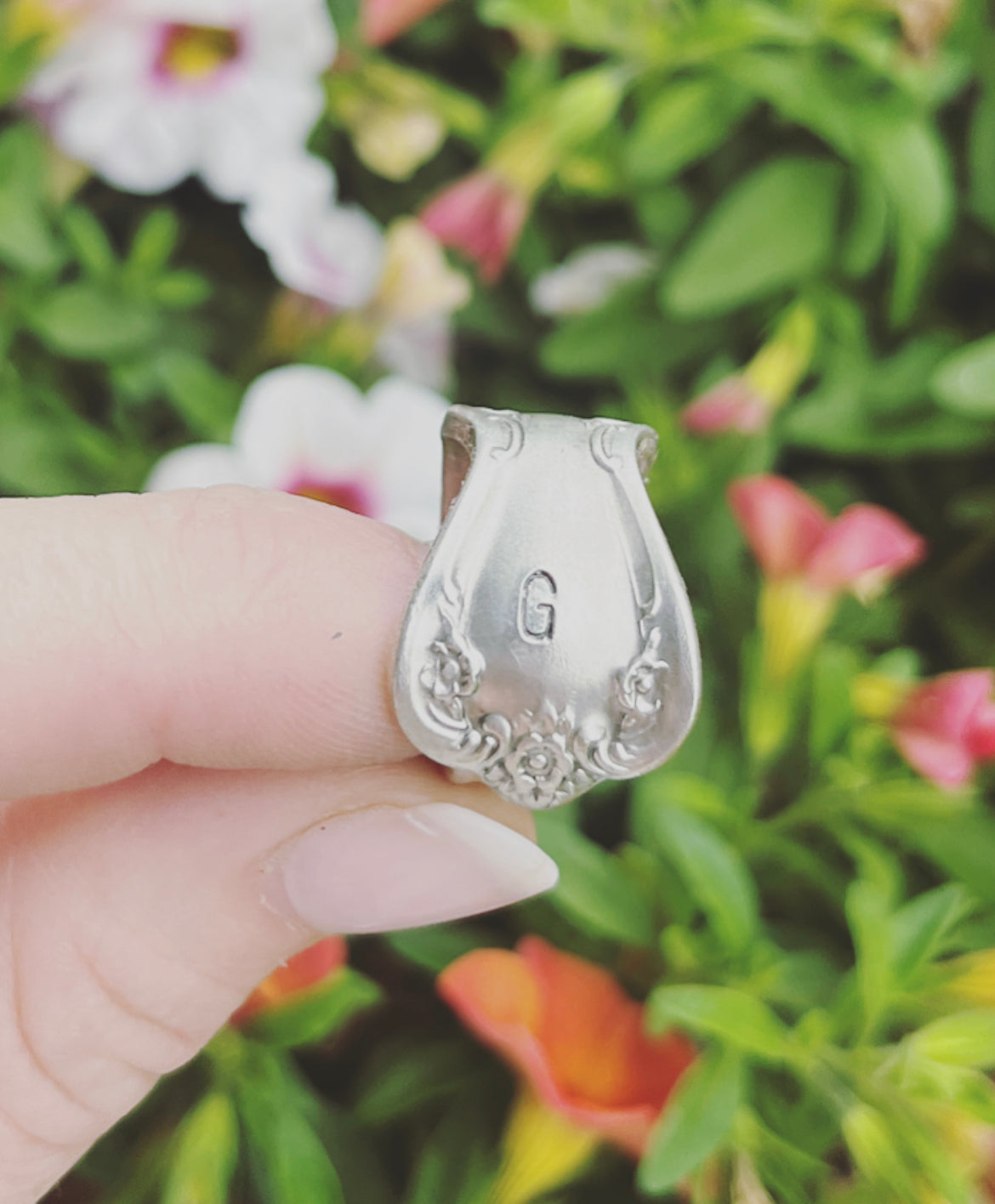 Monogram Spoon Ring