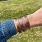 Copper Floral Cuff Bracelet