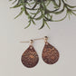 Floral Copper Earrings-Hand Embossed