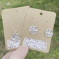 Love Precious Flower Necklace and Earring Set (Circle)