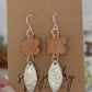 Copper Blossom Drop Earrings