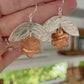 Silver and Copper Petal Duo Earrings