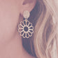 Wooden Sunflower Earrings