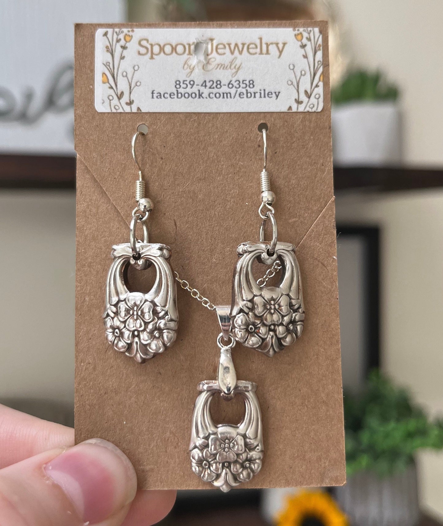 Eternally Yours Spoon Necklace and Earring Set